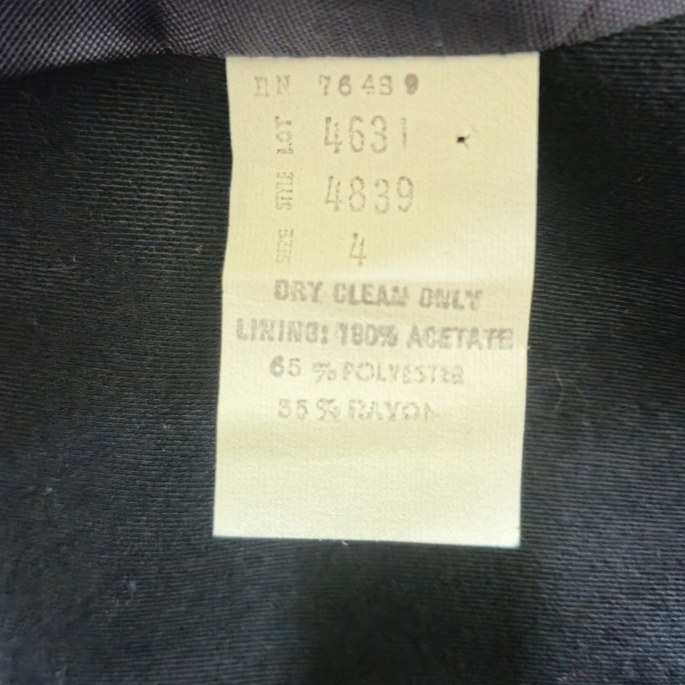 Petite Sophisticate Navy Single Button Blazer Womens Size 4 Career Lined Vintage - Picture 12 of 12
